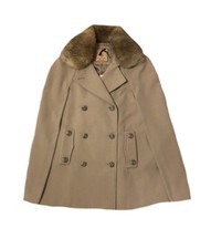 Sh Silvian Heach Cape Manteau Énorme Beige Femme TAILLE S/M