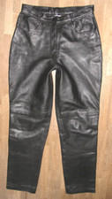 Jolies Jeans En Cuir Pour Femmes / Pantalon En Cuir En Cuir Lisse Noir Taille 40