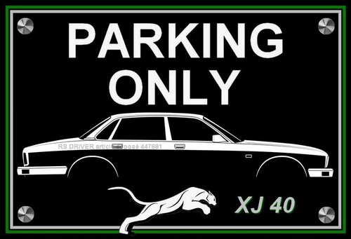 Plaque parking only jaguar - ",