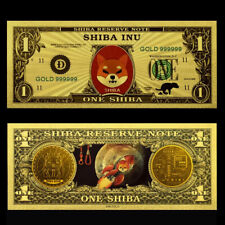 Shiba Inu Commemorative Gold Foil Note SHIB-Blockchain Digital Currency New