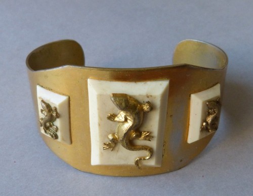 Ancien bracelet métal jean - bracelet, en