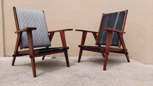 Paire fauteuils 1950 - de,