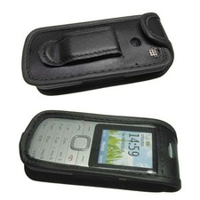 caseroxx Sac Cuir avec Clip Ceinture pour Nokia C1-01 en noir fait de cuir verit