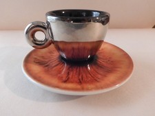 Illy Art Collection 2018  "Iris" Silver Espresso Cup Saucer Marc Quinn  NEW