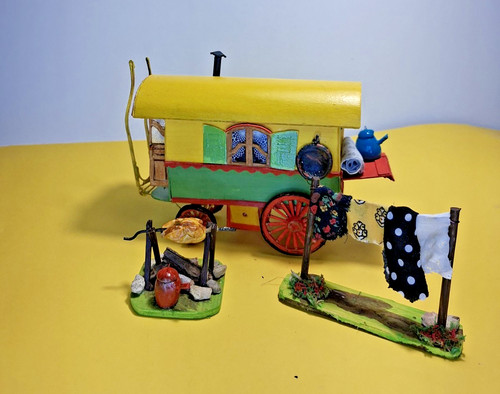 Creche roulotte cirque diorama - creche,