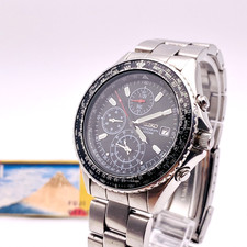 SEIKO Pilot Flightmaster Chronograph 7T92-0CF0 Quartz Men's Watch Japan