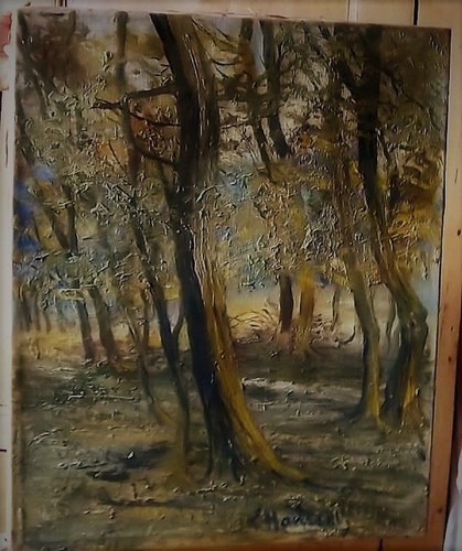 Huile sur toile eugène - huile,