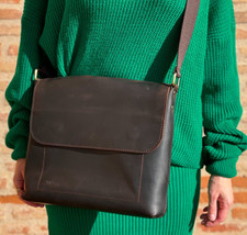 Sac bandoulière business pour femme en cuir de qualité, Sac femme en cuir