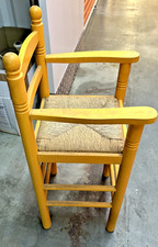 CHAISE HAUTE BEBE PEINTE JAUNE