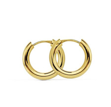 Créoles Or Jaune Minerva 14mm