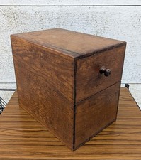 Ancienne Boite A Fiches Bois