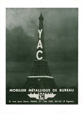 Antique Y. A.Chauvin Magazine Issue Metal Office Furniture Advertising