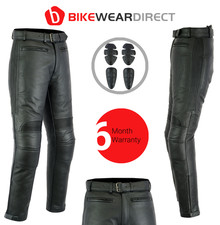 Pantalons En Cuir De Moto Avec