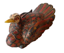 Canard en bois sculpté -