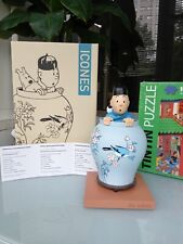 Moulinsart résine Tintin Le Potiche + puzzle 1000 pièces Dupont et Dupont + a...