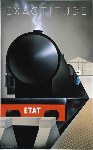 Affiche poster train sncf - train,