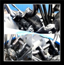 Réhausse Pontets Noir Rehausseur de Guidon ∅ 22 mm Hauteur 30 MM / Recule 25 MM