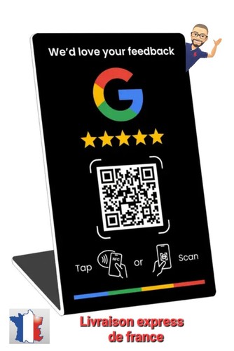 Plaque avis google panneau - plaque, |