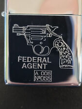 INTROUVABLE ZIPPO AGEN FEDERAL US H AOUT 1991 A005 N°055 COLT PYTHON 357 MAGNUM