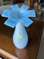 Vintage Glass Opaline Blue