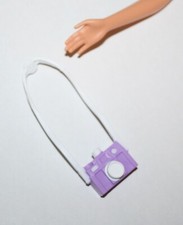 Mattel Barbie Doll Purple Camera with White Shoulder Strap