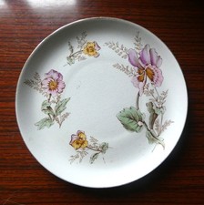 Ancienne Assiette Coupelle Lunéville Modèle Pensées Fleurs.