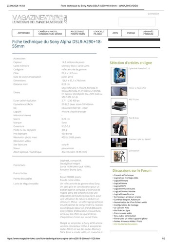 Appareil photo reflex sony - reflex,