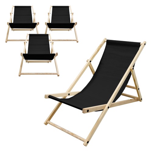 Chaises longue pliable - 4x, de