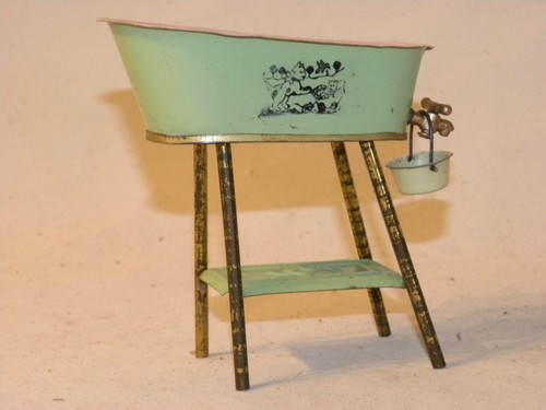 Jouet ancien tole baignoire - ancien,