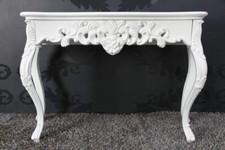 Console Table de Mur Blanc Finition Antique Somptueux Buffet Baroque Rokoko85