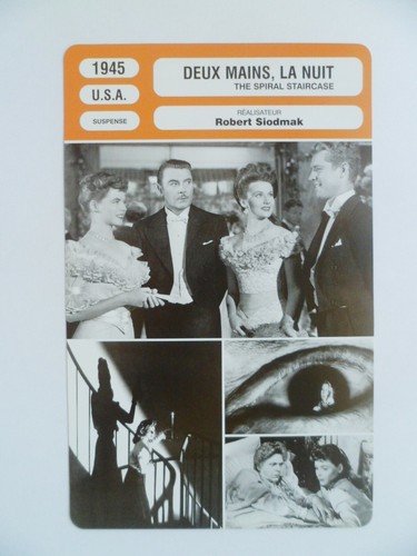 Carte fiche cinema 1945 deux - carte,