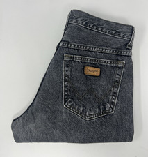 Wrangler Regular Fit Jeans W32 L32 Mens Grey Straight Denim Zip Fly *Shortened
