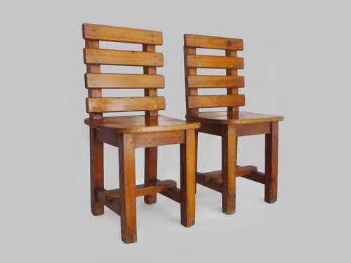 Paire chaises chêne - de,