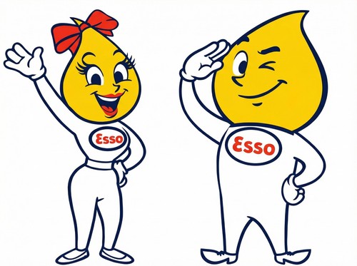 Vintage esso oil drop man - esso,