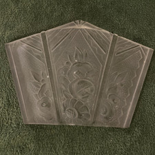 PLAQUE VERRE APPLIQUE ART DECO DES HANOTS LAMPE LUSTRE FRENCH LAMP CHANDELIER