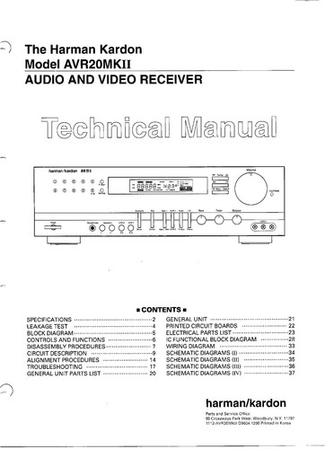 Manuel technique pour harman - pour,