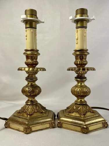 Paire lampes bougeoirs - paire,