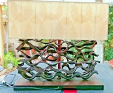 grosse lampe pied en  sarments