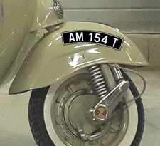 2 PLAQUE IMMATRICULATION PERSO SCOOTER VESPA VINTAGE ANCIEN AUTOCOLLANT STICKER