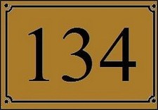 plaque pvc numero de rue ou de