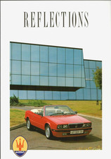 Maserati Range 1990-1991 UK Market Foldout Brochure 222, 430, Spyder, Karif, 228
