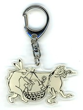 Keychain: Platypus Iko-chan, Rabbit, and Frog (Cage) Acrylic Keychain A