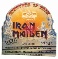 IRON MAIDEN billet ticket stub