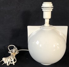 LAMPE IKEA VINTAGE 1980 PIED BOULE PORCELAINE BLANCHE AILETTES AU COL