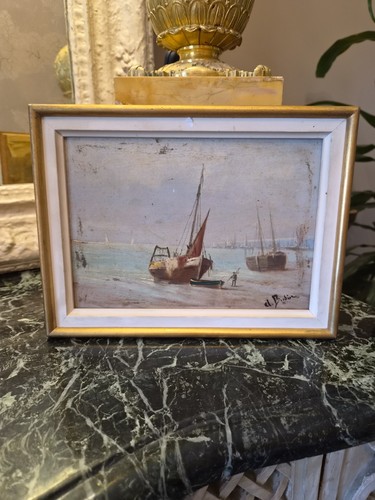Tableau huile sur panneau - tableau,