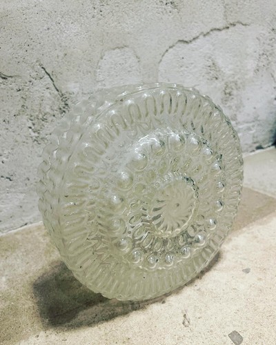Verre plafonnier 1970 lampe - verre,