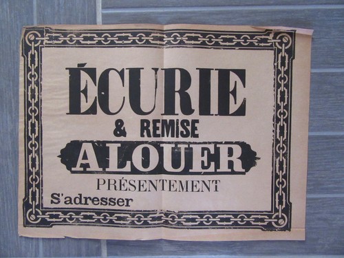 Affiche ancienne 1810 - affiche, ecurie