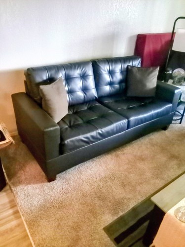 Dark brown contemporary sofa - contemporary,