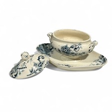 Antique Saint Amand Sévigné Ceramic Old Bowl Mustard Fine Earthenware