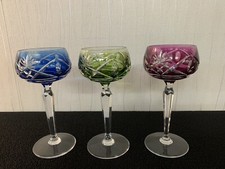 Lot of 2 wine glasses overlay Val Saint Lambert (price of 2)